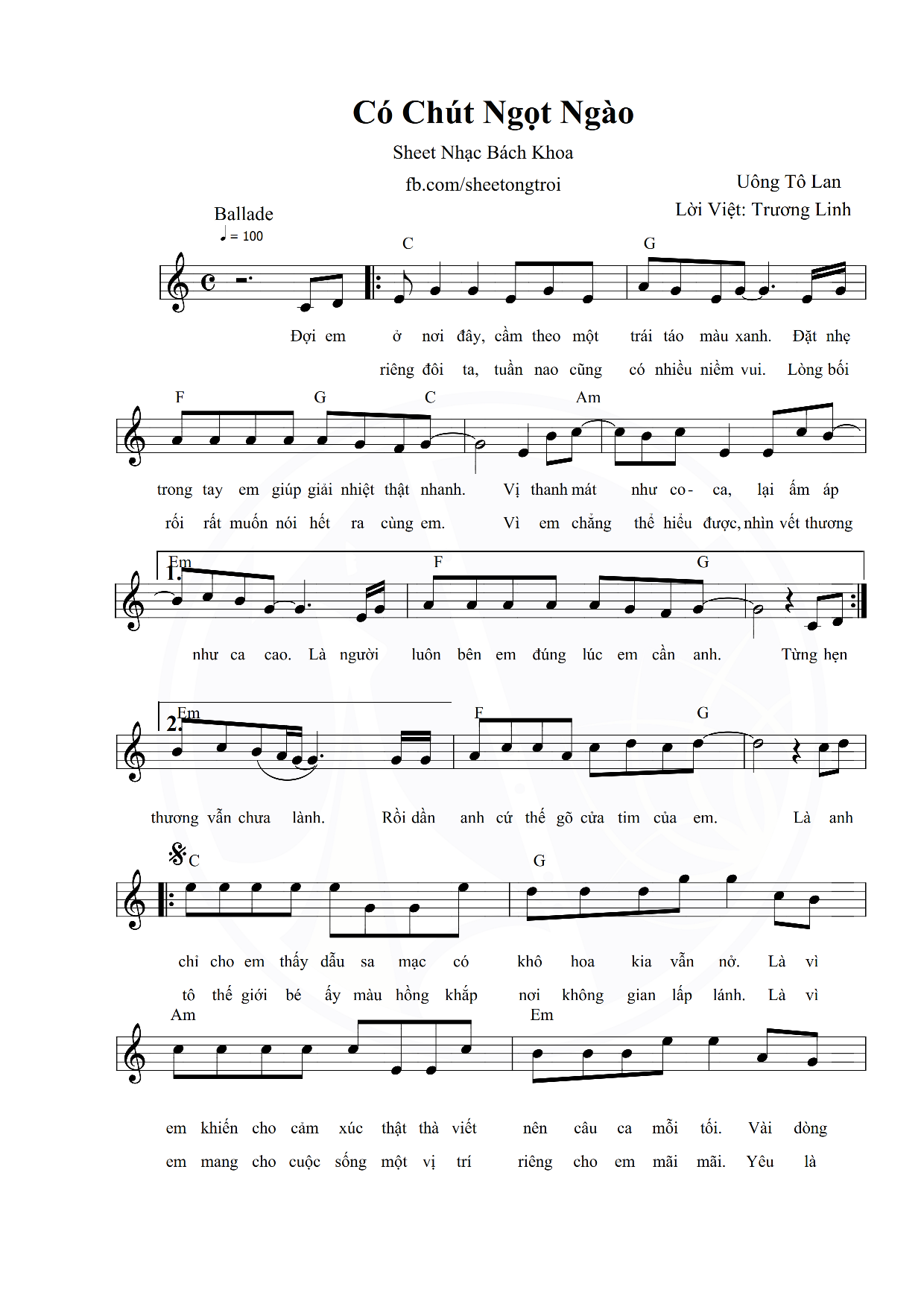 Sheet nhac Co chut ngot ngao -C_001.png