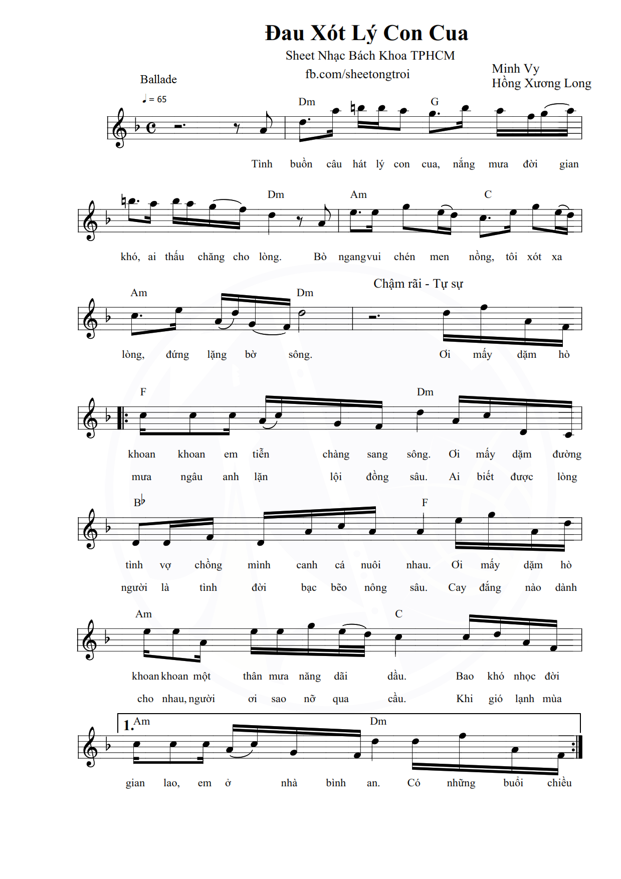 Sheet nhac Dau xot ly con cua 1.png