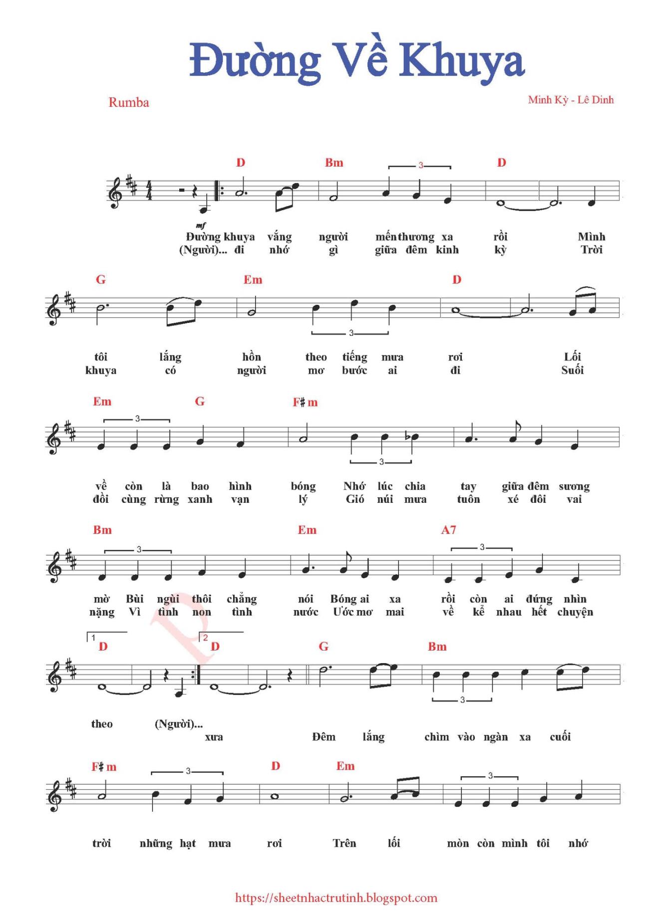 Sheet nhac Duong ve khuya 1.jpg