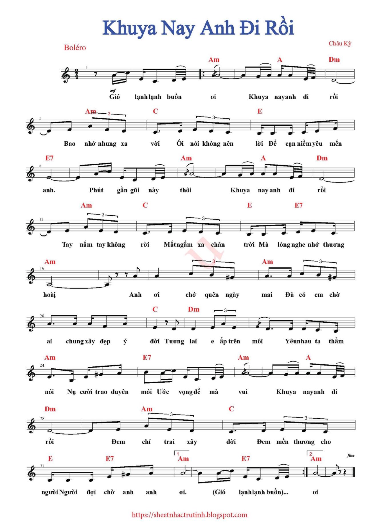 Sheet nhac Khuya nay anh di roi.jpg