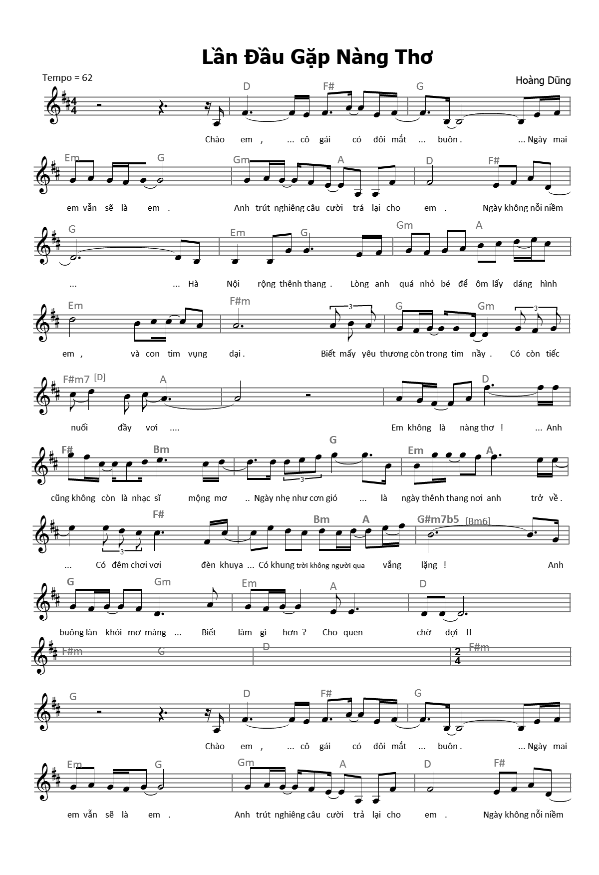 Sheet nhac Lan Dau Gap Nang Tho_D 1.png