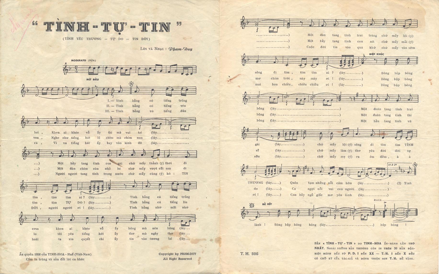 Tinh Tu Tin (Pham Duy) Inside.jpg